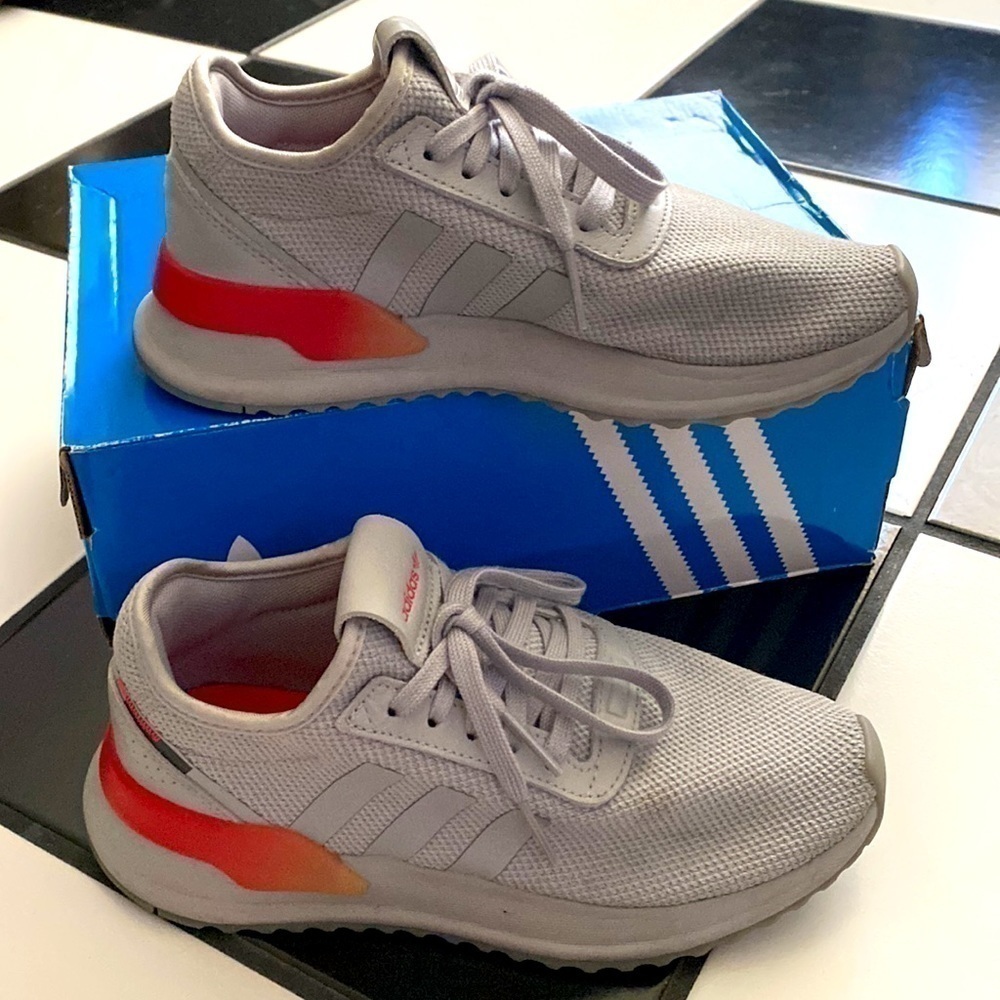 Adidas U_Path X Shoes Gray & Red Size 7